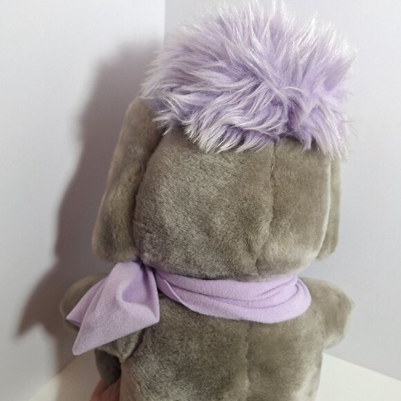 Disney Bianca Plush Mouse Purple Bow 16" Vintage 80s Made in Korea - Picture 15 of 16